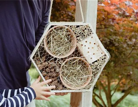 Ein Insektenhotel im Garten - Urlaub für kleine Nützlinge.